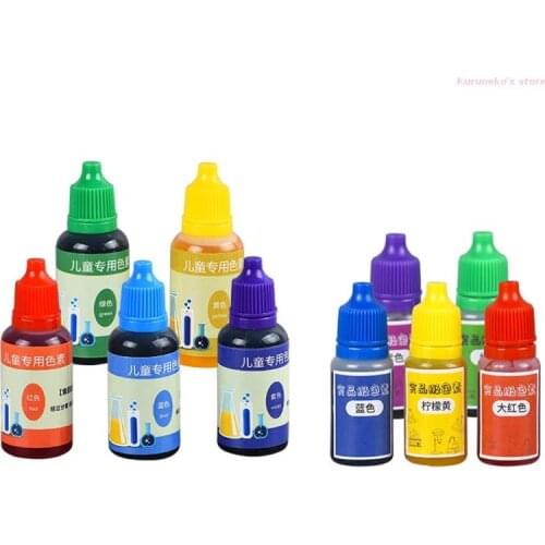 5 Colors 10ml/20ml DIY Manual Soap Colorant Tool Kit Handmade Soap Dye Pigments Base Color Liquid Pigment HX6D