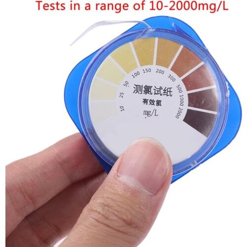 5-Meter Chlorine Test Paper Strips Color Chart Cleaning Water Testing Measuring for Swimming Pool Liquid Outdoors Sports Items