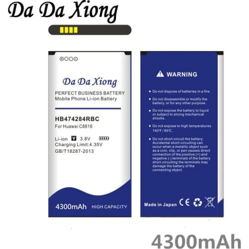 Da Da Xiong 4300mAh HB474284RBC Battery for Huawei C8816 C8816D C8817L G615 G620