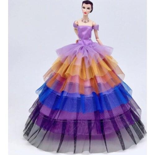 Doll accessories Doll Wedding pretty Dress Princess Outfit Fashion Clothes For your Barbie Doll BBI201010B