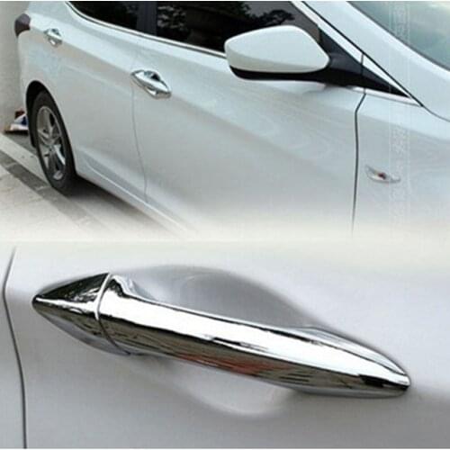 ACCESSORIES FIT FOR 2011 2012 2013 2014 2015 HYUNDAI ELANTRA CHROME SIDE DOOR HANDLE BAR COVER CATCH TRIM MOLDING CAP MOULDIN
