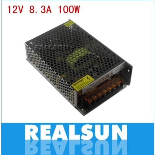 Free Shipping Universal 12V 8.3A 100W Switch Power Supply Driver Switching For LED Strip Light Display 110V 220V