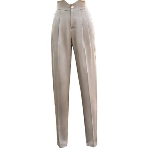 Black Harem Pants Womens Trousers Autumn Loose Suit Casual High Waist Beige Nine Point Trousers 2021 New