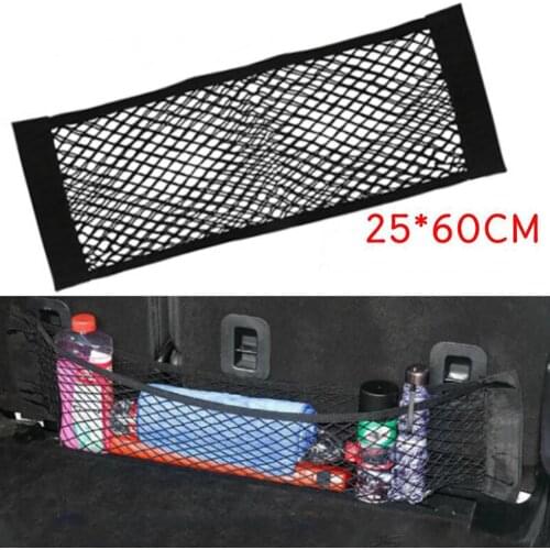 Elastic Mesh Car Trunk Bag Mesh Storage Pocket Back Rear Seat Elastic String Net Organiser Storage Net