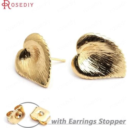 F152)6 pieces Flower 18x15.5mm 24K Gold Color Brass Calla Lily Flower Stud Earrings High Quality Diy Accessories Findings