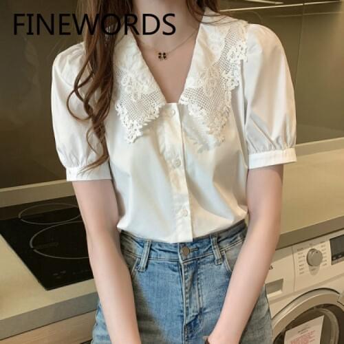 FINEWORDS Collar Blouses