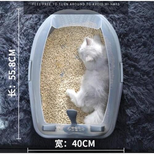 Cat Sand Pot Semi-enclosed Small Cat Toilet Small Cat Kitty Cat Cute Splash-proof Cat Hole Integrated Cat Sand Pot