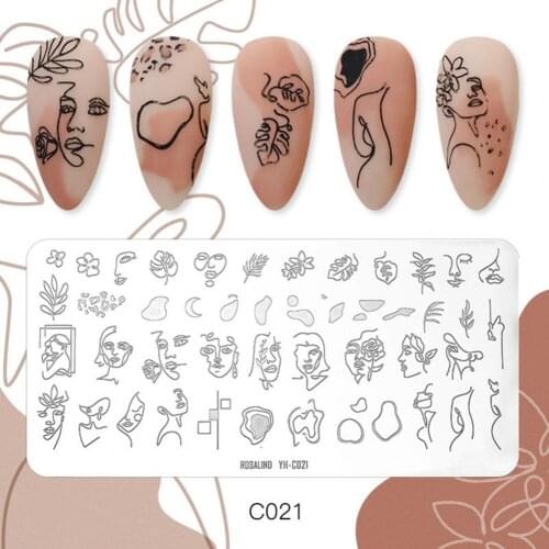 Echo-beauty Stamping Plate Various Patterns Rust-Proof Mini Printing Stencil Manicure Art Stamp Templates for Salon