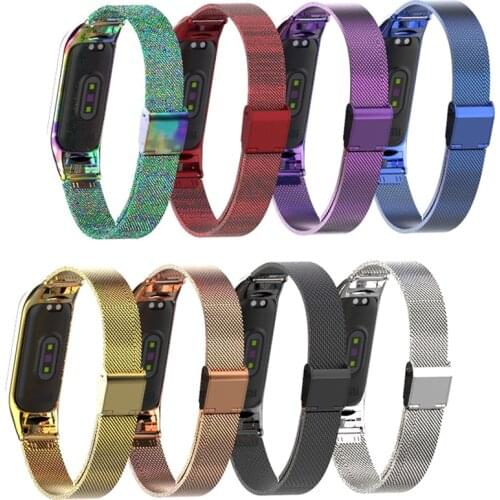 Fashion Mesh Replacement Strap Classic Stainless Steel Wristband For Xiaomi Mi Band 4/3 Adjustable Watchbands Accessories