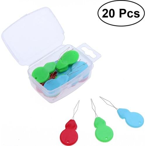 20pcs Slivery Hand Machine Sewing Stitch Bow Wire Needle Threader Insertion Tool Hand Sewing Machines