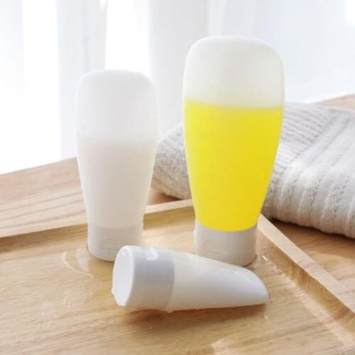 Portable Flexible Easy to squeeze Silicone Travel Refillable Bottle Facial Cleanser Shampoo Bath Bottles Container Leak-proof