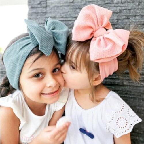 0-4Y New European And American Hair Accessories Ins Baby Headband Childrens Halogen Door Headband Jade Big Bow Headband Headban
