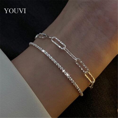 YOUVI 925 Sterling Silver Gypsophila Adjustable Bracelet For Women Goth Chains Bangle Fine Fashion Jewelry Wedding Party Gift