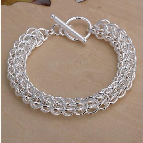 Christmas gift New jewelry silver plated Fashion Jewelry full circle TO bracelets&bangle,Wholesale jewelry SMTH016