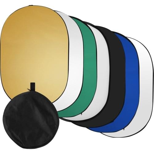 60 * 90cm/ 24 * 35inch Photography Light Reflector 2-in-1(Silver, Gold) Collapsible Portable for Studio Outdoor Photography