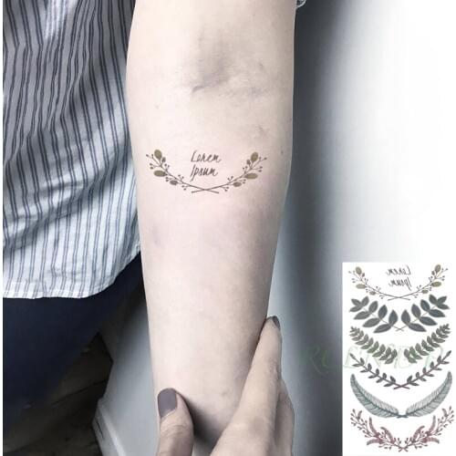 Waterproof Temporary Tattoo Sticker Leaf Flower Plant Flash Tatoo Fake Tatto Hand Arm Neck Body Body Art for Woman Men