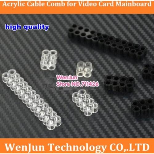 High quality Acrylic 4pin 6pin 8pin 24pin Cable Combs for PC Computer motherboard mainboard video card sleeved Power Cable