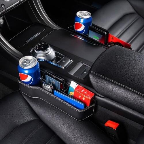 Storage Box Car Organizer Seat Gap Case Pocket Car Seat Side Slit for Wallet Phone Coins Cigarette Keys Cards For Universal