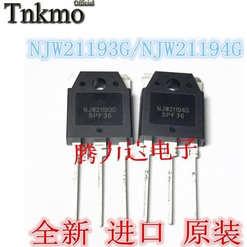 10Pairs NJW21193G TO-3P NJW21194G TO3P NJW21193 NJW21194 16A 250V 200W NPN PNP Silicon Power Transistor free delivery