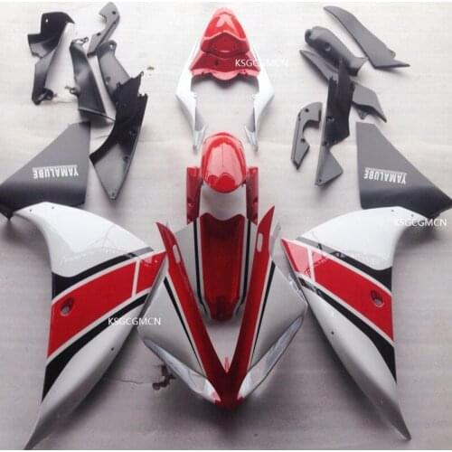 100% ABS Injection Fairing Kits For YAMAHA YZF R1 09-11 Red & white 2009 2010 2011 YZFR1 09 10 11 Motobike Fairings