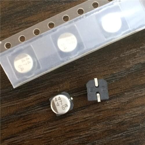 200pcs 47uF 6.3V SANYO AX series 5x6.3mm Low Impedance 6.3V47uF SMD Aluminum Electrolytic Capacitor