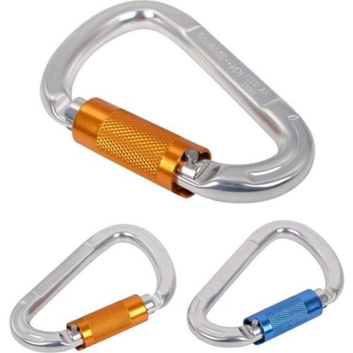 25KN Heavy Duty Carabiner Keychain Outdoor Camping Climbing Snap Clip Lock Buckle Hook Fishing Tool for Rappelling Rescue