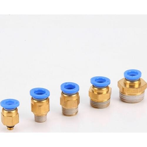 5PCS Pneumatic Fittings Quick Push in Connector M5 1/8'' 1/4'' 3/8'' Thread 4 6 8 10 12mm Air Pneumatic Pipe Connector