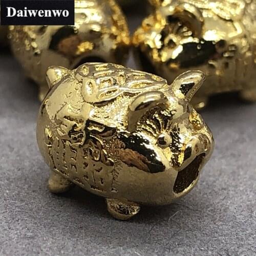 5pcs/pack Pig Copper Gold Plated Lucky Swine Spacer Diy for Bracelet Make