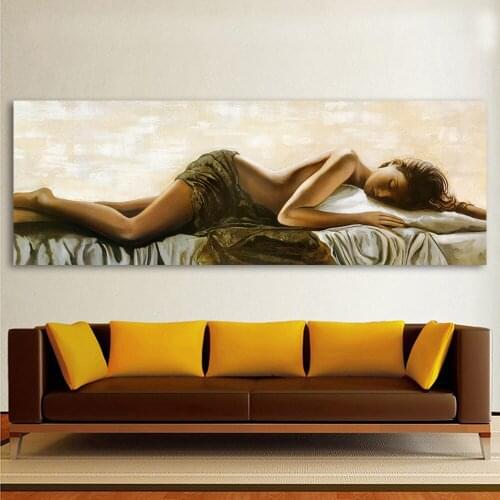 AAVV Wall Canvas Art Pictures For Living Room Home Decor Sleeping Beauty Figure Painting Frameless