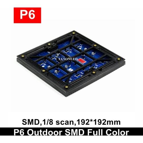 Free Shipping P6 Outdoor SMD RGB Led Display Module 192*192mm Full Collor Video Wall Panel 32x32 Pixels