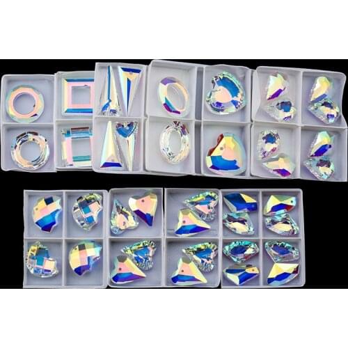 Wholesale Lots Faceted Crystal Glass Beads Loose Beads Jewelry Crystal AB All styles