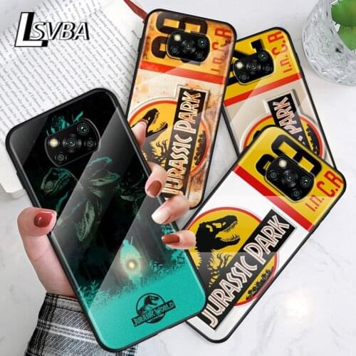 Jurassic Park Dinosaurs For Xiaomi POCO F3 F2 X3 NFC X2 M2 Pro Tempered Glass Hot New Shell Luxury Cover Phone Case