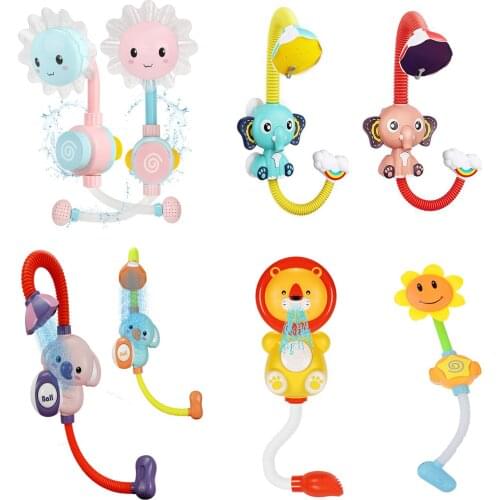 Baby Bath Toy Electric Cartoon Shower Elephant Water Spray Toys Faucet Bathroom Bathtub Educational Play Game For Kids Children