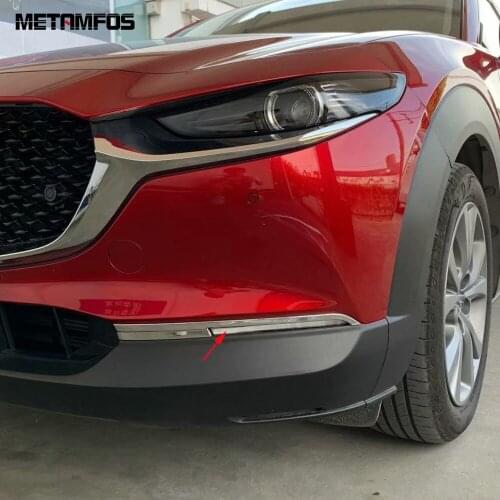 For Mazda CX-30 CX30 2020 2021 2022 Carbon Fiber Front Fog Light Lamp Eyelid Eyebrow Foglight Sticker Accessories Car Styling
