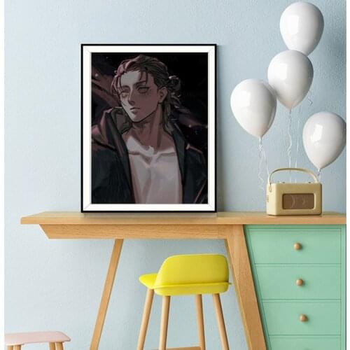 Eren Jaeger Attack on Titan Anime Canvas Wall Art Painting Poster Home Decor Bedroom Study Living Room Pictures Decoration Print