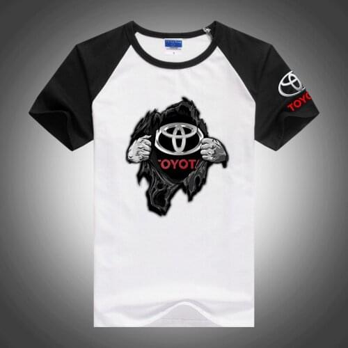 Summer Mens Toyota printing Fashion Aound Neck TRD Comfortable Harajuku Slim Fit Casual Tops Sweatshirts Male T-shirt Tee