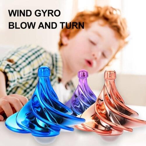 Spinner Gyro Toy Inertial Fingertip Stunt Gyroscope for Children Colorful Gyro Fidget Wind-driven Gyro Toys Kid Adult Antistress