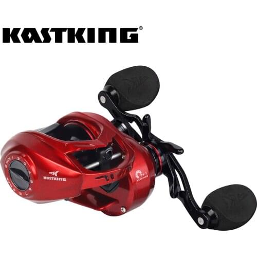 KastKing Spartacus II Red Color Baitcasting Reel 8KG Max Drag 7+1 Ball Bearings 7.2:1 High Speed Gear Ratio Fishing Coil