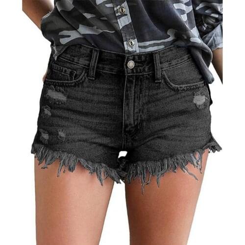 Summer Hot Shorts Women Jeans Sexy High Waist Denim Shorts Tassel Ripped Hole Denim Jeans Shorts for Women Hot Shorts Streetwear