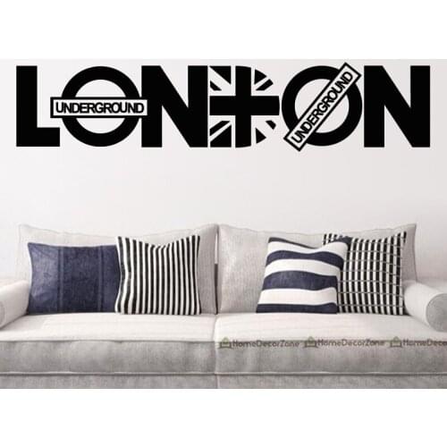 London Wall Sticker Union Jack Wall Decal Removable Home Decor Self Adhesive Wall Art Murals For Living Room Bedroom