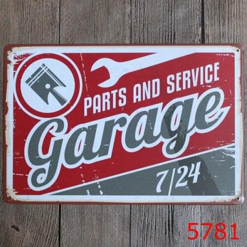 Metal Tin Sign 20*30 cm parts and service garage beer free next door Decor Bar Pub Home Vintage Retro Poster comic sticker
