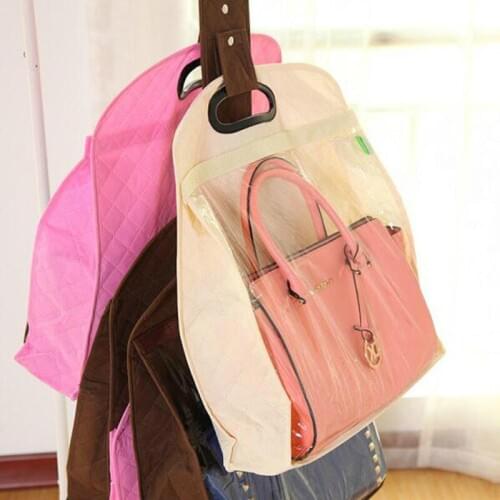 Fashion Portable storage wardrobe organizer bag Dust-proof bag leather bag hanging organizer house creative storage hang bag