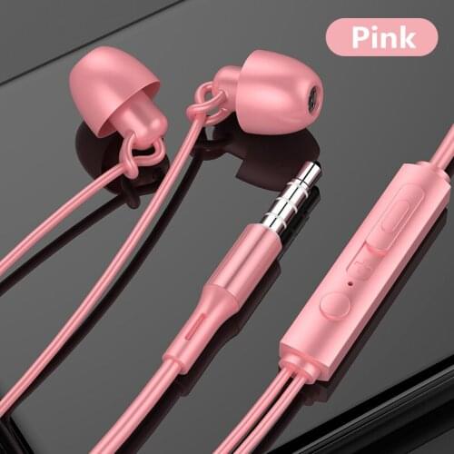 Sleep Earphone Wired Headphones Noise Reduction Headset Sleeping Soft Wired Earphones 3.5mm With Microphone For Sony Phone