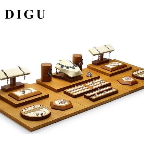 Jade display props Window counter Wenwan ornaments Jade display stand Jewelry display props