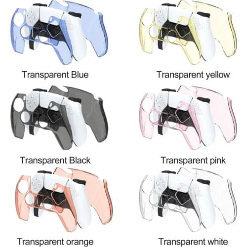 2021 New Hot Suitable For PS5 Game Handle Transparent Protective Shell PC Anti-fall Protective Cover Dust-proof And Anti-drop