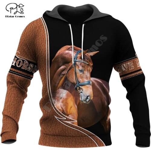 PLstar Cosmos Funny Animal Love Horse Colorful Harajuku NewFashion Tracksuit 3DPrint Men/Women Streetwear Jackets Zip Hoodies 21