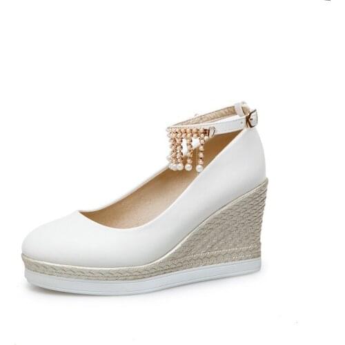 2018 new age season comfortable wedge high with shallow mouth size 43 cingulate single shoe code 33-18227