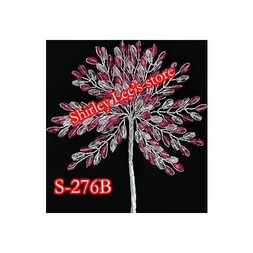 Wholesale--HOT SALE!!!! 48 X Clear And Fuchsia Acrylic Wheat Branch (S-276B),Any Event Decoration etc