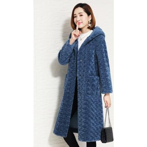 Coat Women Clothes Winter 2020 two side wear Real Fur Coat women Korean Vintage Sheep Shearling 100% Wool Jacket 99015 YY1663