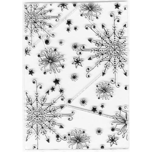 Clear snowflake stamps scrapbooking christmas background stamps transparent silicone christmas stamp